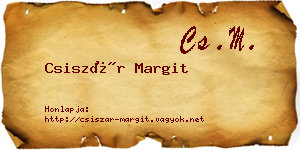 Csiszár Margit névjegykártya